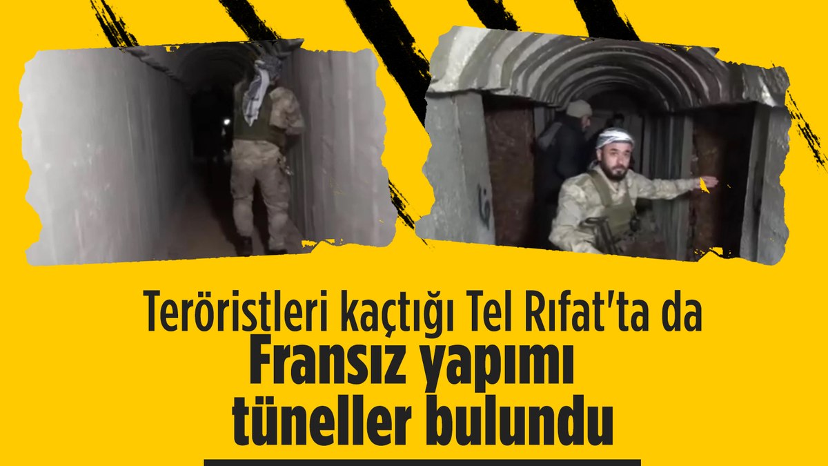Tel Rıfat’ta terör örgütü YPG’ye ait tüneller görüntülendi